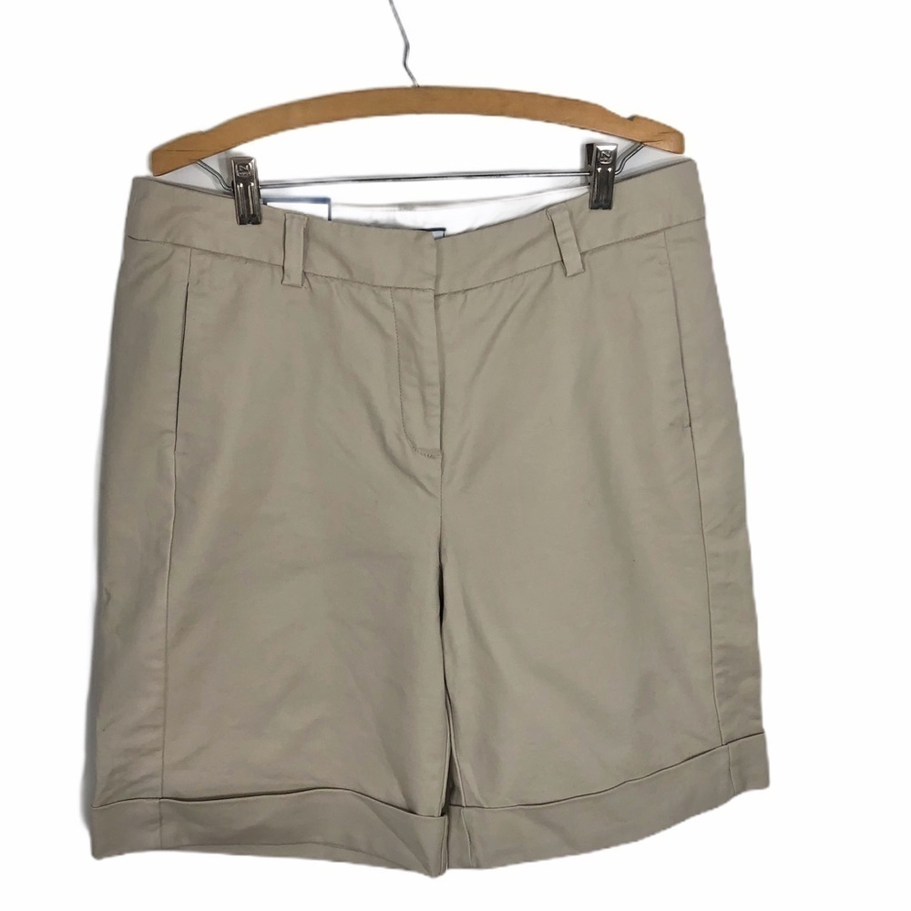 Croft & Barrow Tan Cuffed Khaki Shorts NWT Sz 14